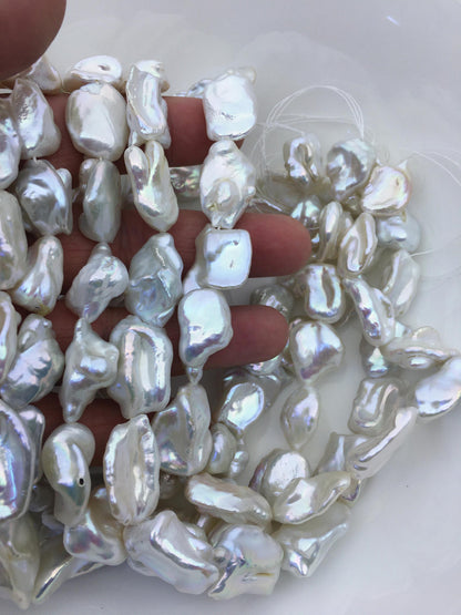 AA+ 14-16mm white twist long keshi Freshwater Pearl,DIY Loose Freshwater Pearl,wholesale price,china wholesale pearl,ZS-200-116