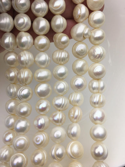AA 12.4-14mm large white ring potato freshwater pearl,big size pearl,CR13-2A-2