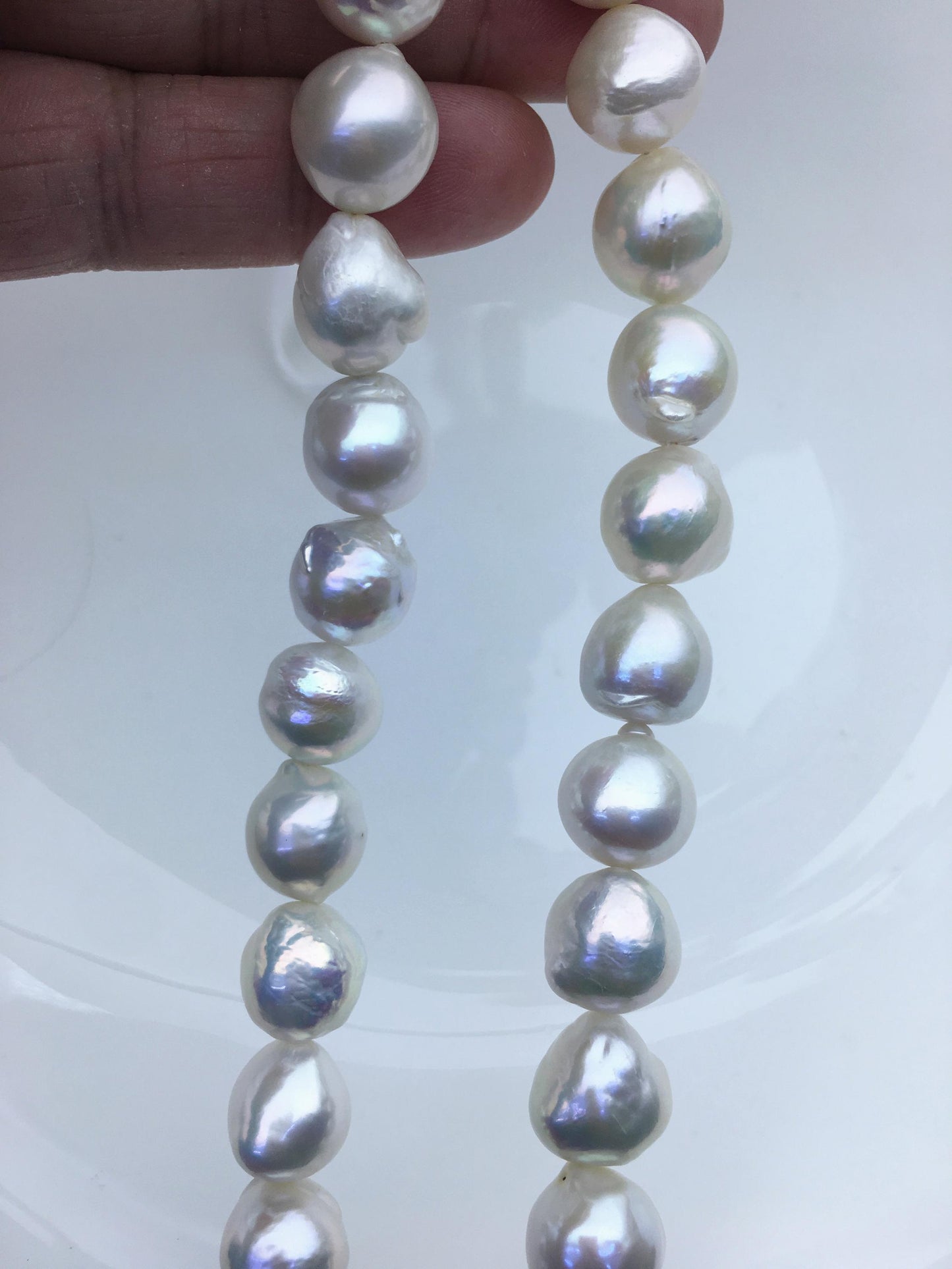 AA+ 11-13mm white baroque Edison Freshwater Pearl,ED12-2A-5-23