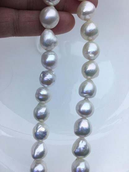 AA+ 11-13mm white baroque Edison Freshwater Pearl,ED12-2A-5-23