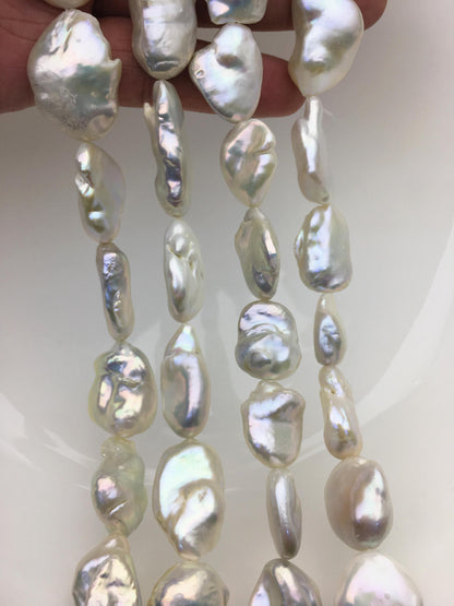 AA+ 13-19mm White baroque Freshwater Pearl,DIY Loose Freshwater Pearl,ZS-200-18