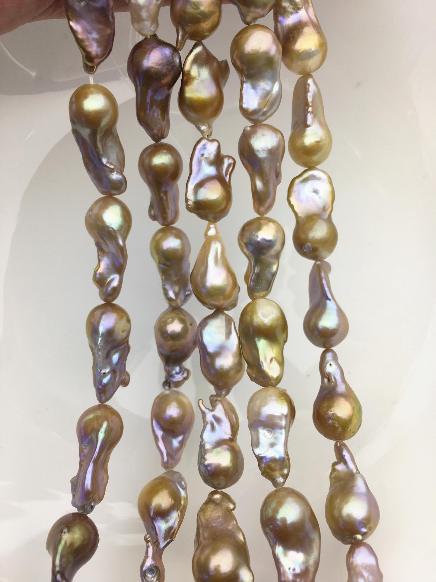 15.5'' 11-13mm Bronze flame ball pearl,FL15-2A-5-49