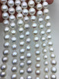 AA+ 10-12mm white oval near round Edison Freshwater Pearl,ED12-2A-5-37