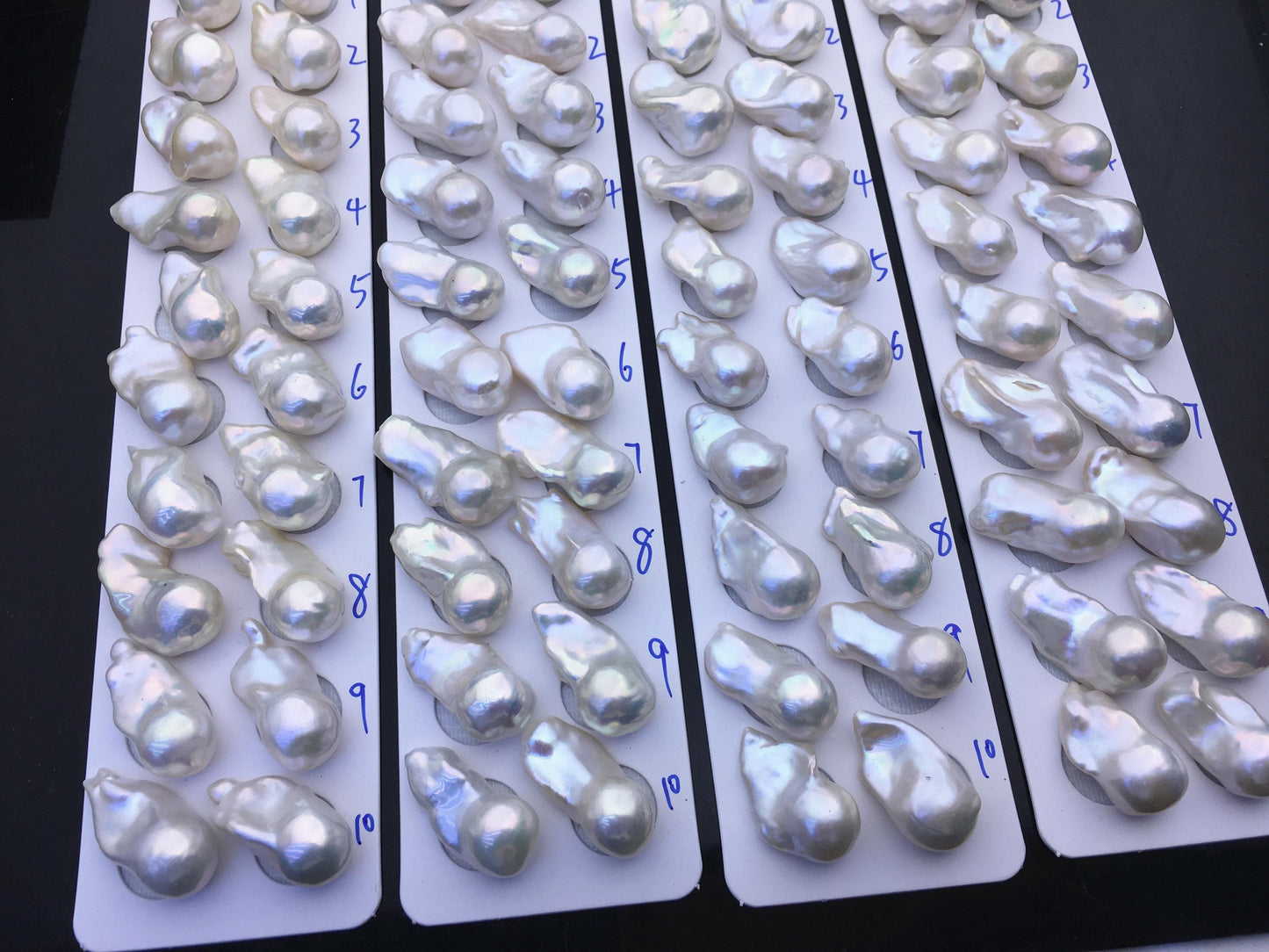 AAA 13-15x18-22mm White Flame ball Pearl Pairs - large Baroque freshwater pearl pairs,top half hole,FL15-3A-8-73