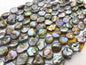 AA 19-21mm*25-35mm Very Big Gray Bronze THICK Tail coin pearls , DIY material,genuine freshwater pearls,COIN20-2A-2-2