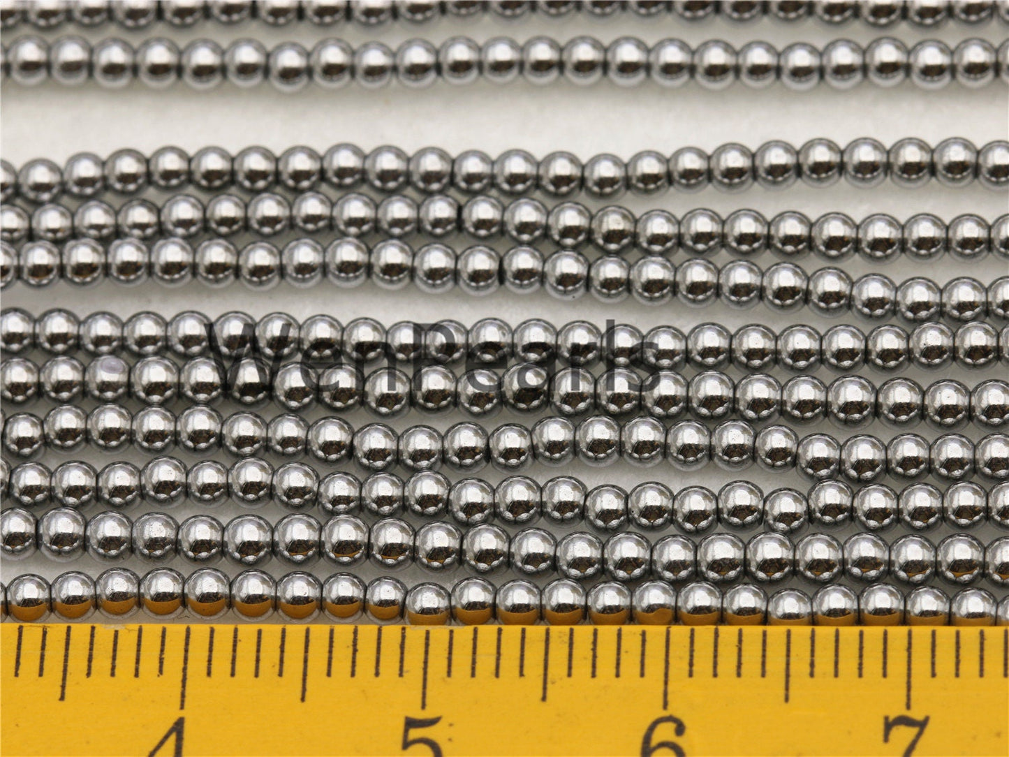 Hematite Gray,2mm Smooth Round,AAA,180 beads,15.5 inches,G50-R2-005