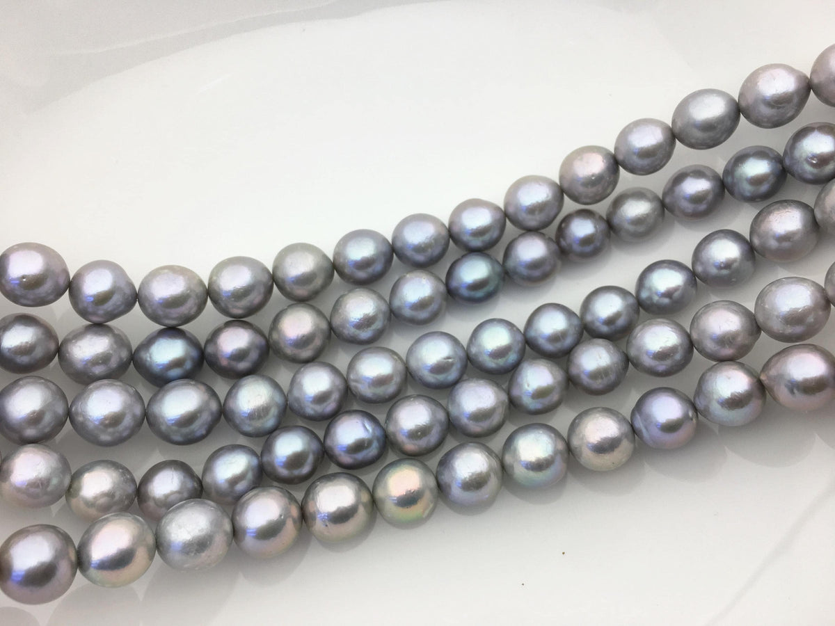 AA+ 11-13mm big gray near round Edison Freshwater Pearl,ED12-2A-5-14