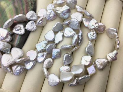 30‘’ 9-13mm AA+ white mix shape baroque freshwater pearl necklace,NPN1-T23