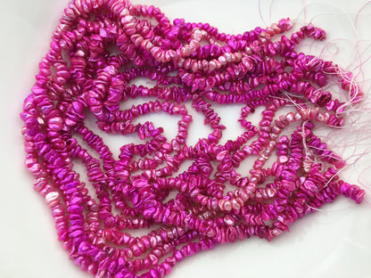 A+ 5-6mm red Keshi pearls,Center drilled,ZS-128-17