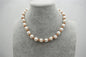 Big Potato Pearl and leather necklace,Genuine Freshwater Pearl Necklace,white pearl necklace,wholesale,Le5-008