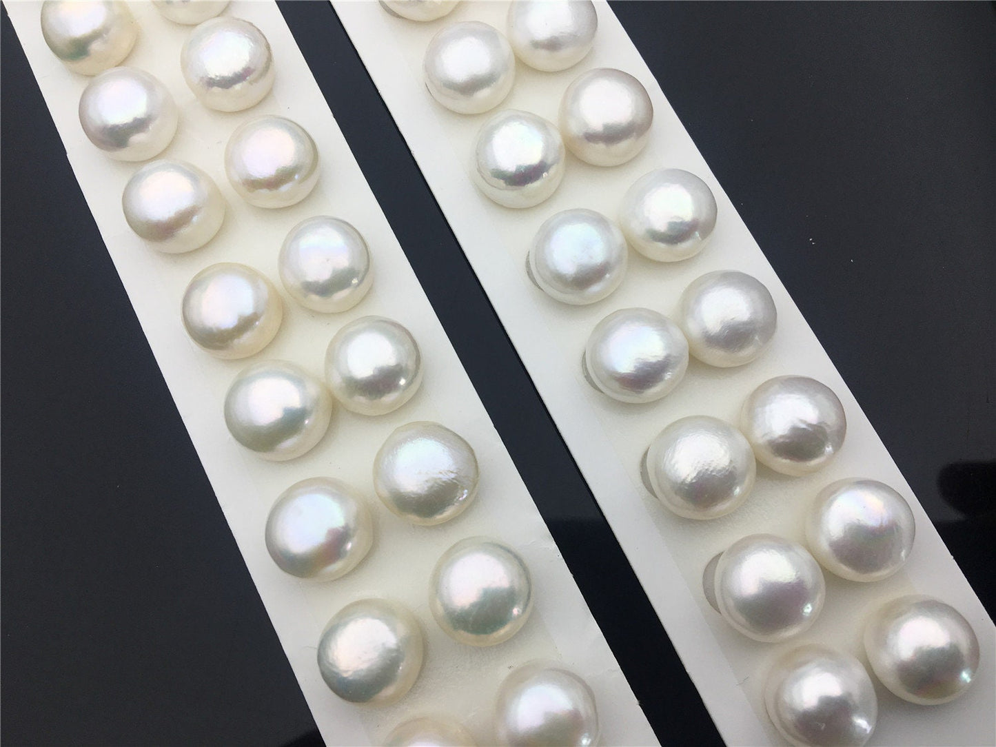 Rare!AAA 12.5-13mm High Luster Thick Skin button freshwater pearls,round button pearl pairs,pearl earring,pearl stud,BTN12-3A-3