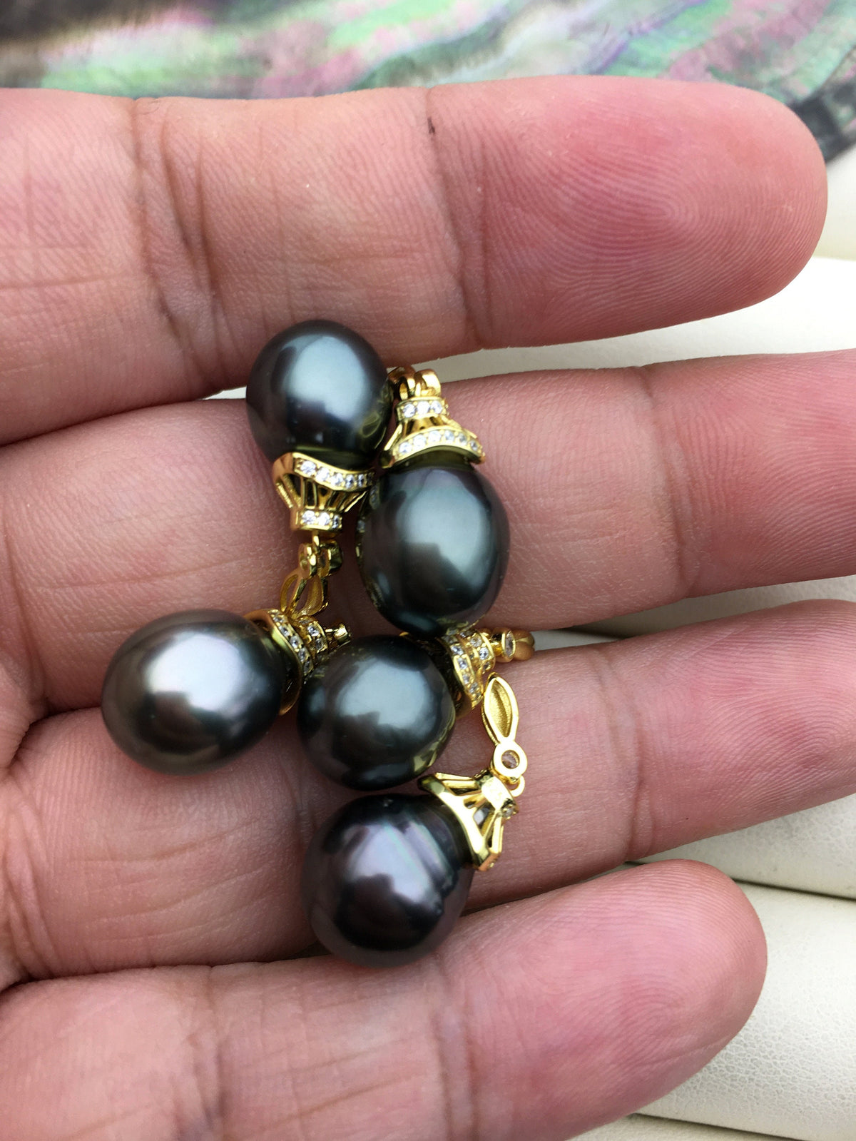 1 pc 10-11mm Genuine Tahitian Sea Pearl Pendant, natural color sea pearl,pearl necklace - NC1-001-7