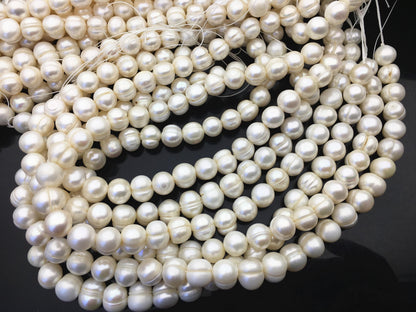 AA 10.3-11.3mm white circle ring potato freshwater pearls,CR11-2A-4