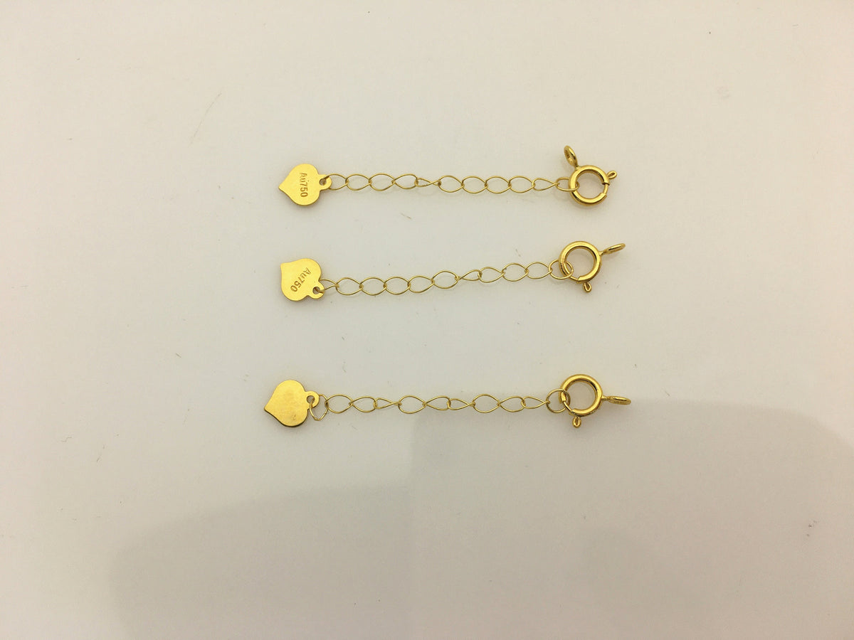 18k solid yellow gold set 4.3mm spring ring with 1.25'' chain jump spring,ASG-CL-001