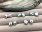 2 pairs AAA 7-8mm Gray keshi pearls Pair,for make stud earrings,baroque pearl,loose pearl beads,very high luster,ZS-127-43