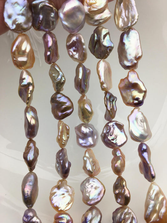 AAA 13-15mm natural pink purple keshi Freshwater Pearl,DIY Loose Freshwater Pearl,wholesale price,china wholesale pearl,ZS-200-121-3
