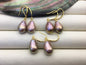 AAA 10-11mm purple rainbow teardrop edison freshwater pearl dangle earrings,sterling sliver dangle earrings,SE3-T9-56