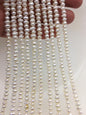 AA+ 4.5-5mm tiny White button round potato freshwater pearls,Rondelle pearl Beads,white freshwater pearl,loose strands,SM4-2A-1