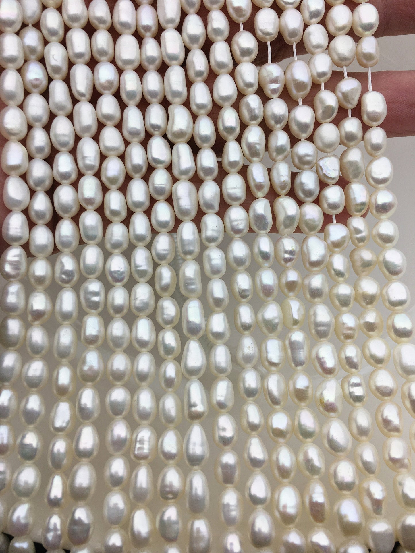 AAA 6-6.5mm white nugget freshwater pearls,3A baroque pearl,irregular nugget freshwater pearl strand,LM6-3A-4