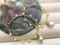 Handmade Big Hoop white pearl earrings,earring with white baroque Natural Pearl,SE3-120-9