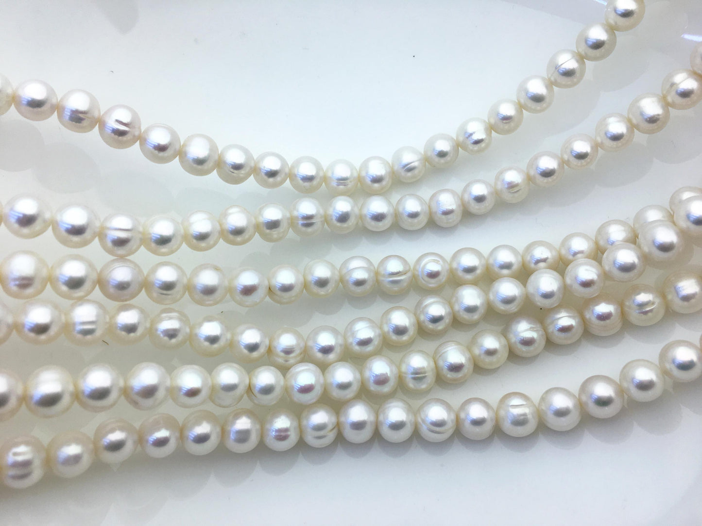 AA 9-10mm white near round potato freshwater pearls,freshwater potato shape pearl string,CR9-2A-12