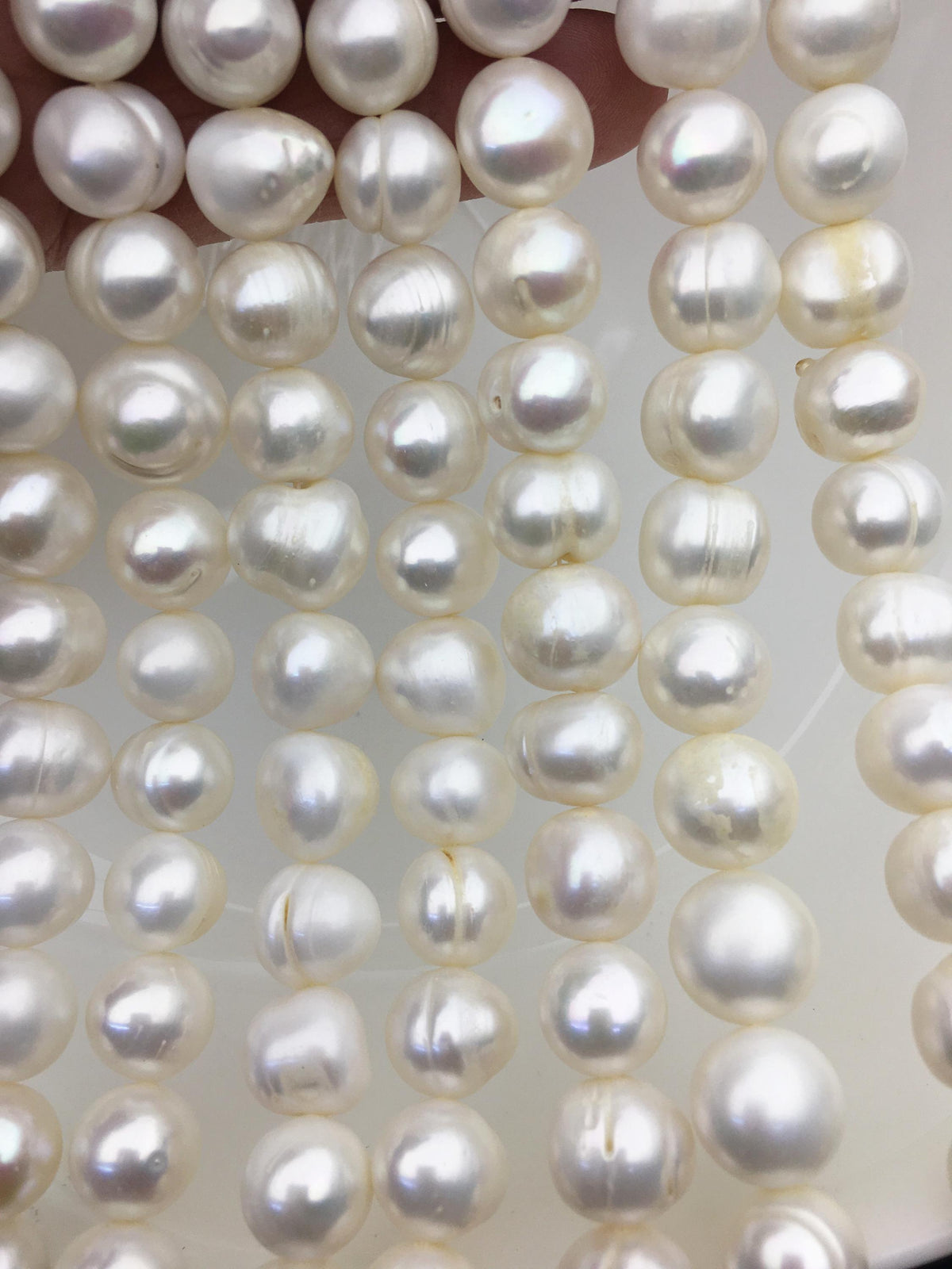 AA 11.3-12.3mm White Big Potato freshwater pearls,White freshwater pearl, pearl strand,big hole pearls, pearls for leather,CR12-2A-7
