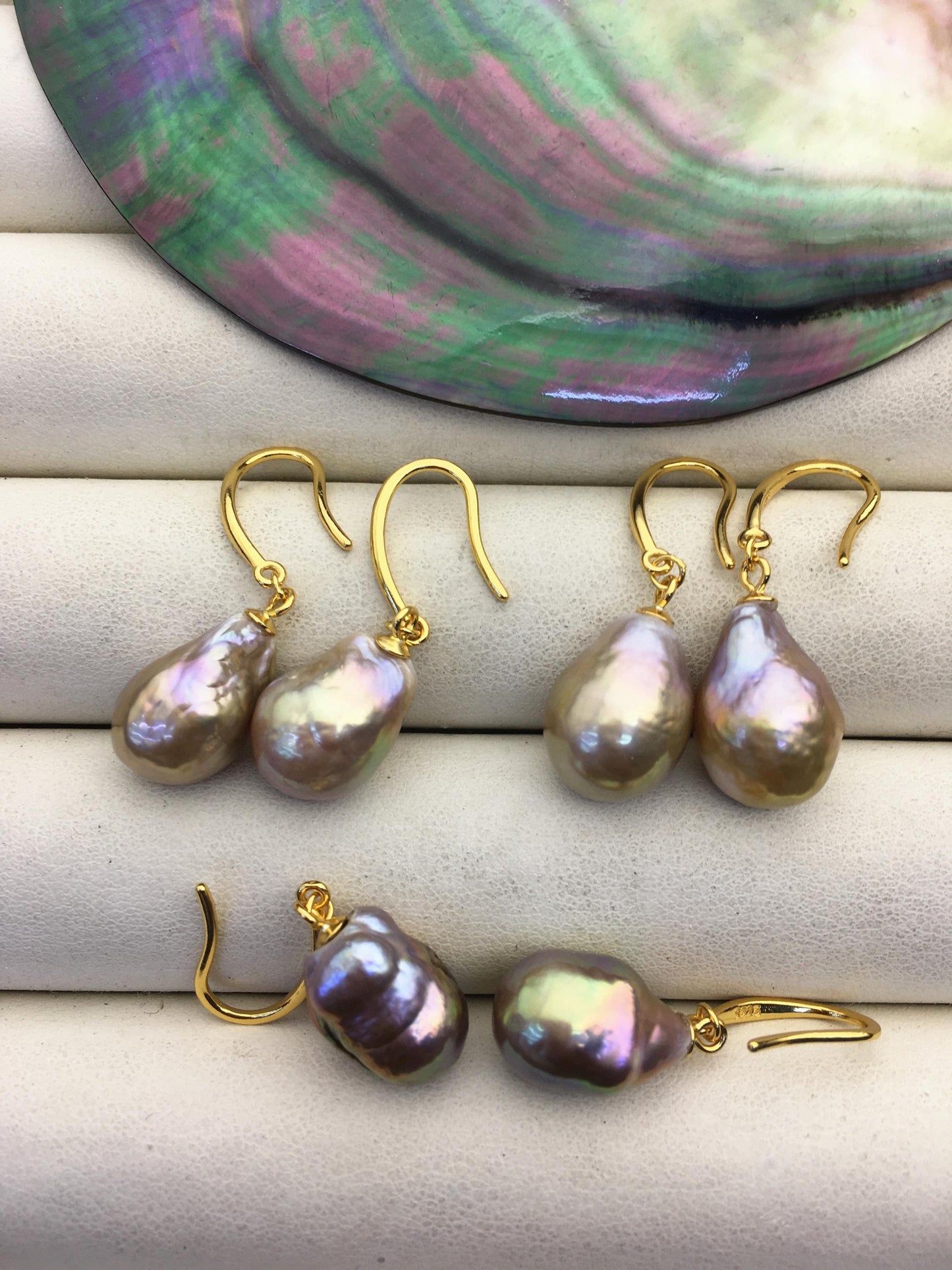 AAA 10-11mm natural color rianbow drop edison pearl dangle earrings,S925 Sterling Sliver earrings,wedding pearl earrings,SE3-T9-43
