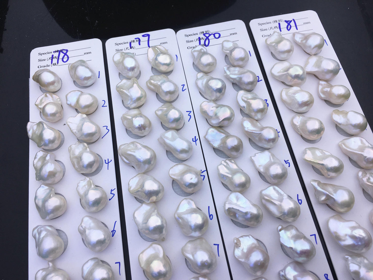AAA 13-15x18-22mm White Flame ball Pearl Pairs - large Baroque freshwater pearl pairs,top half hole,FL15-3A-8-72