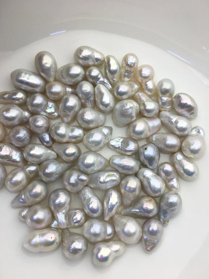 60pcs AAA/AA+ 9-13mm white baroque Edison Freshwater Pearl,no hole,ED12-2A-4-9