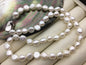 17'' AAA 7.3-8.4mm white freshwater pearl Necklace,Wedding Necklace, Love, Mothers Day,Happiness,NPN1-048