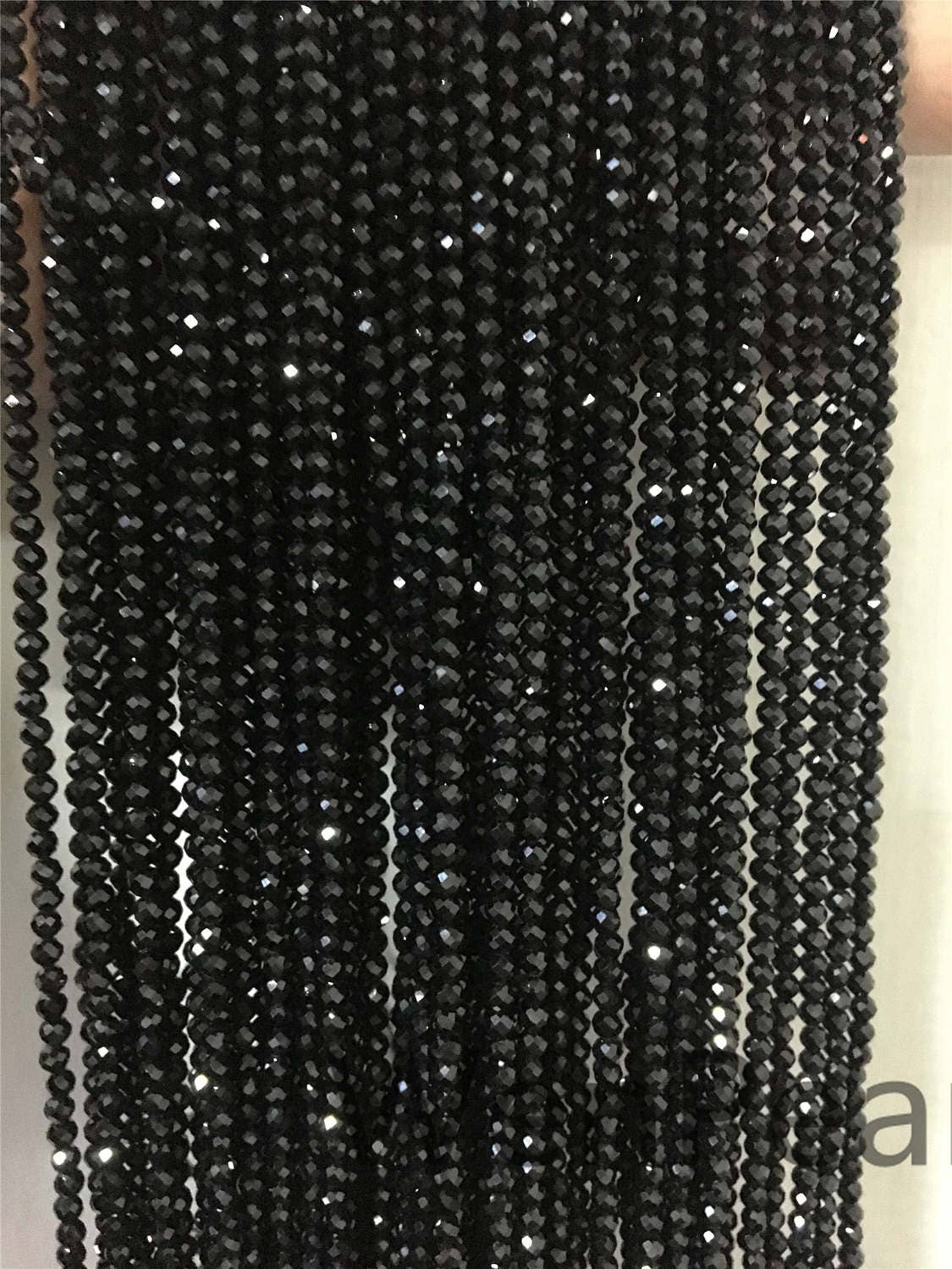 AAA 3mmx3mm Very Shine Black Spinel Rondelle Faceted,15.3 inches,one strand,Semi Precious stone,black spinel beads,SP-R3-005