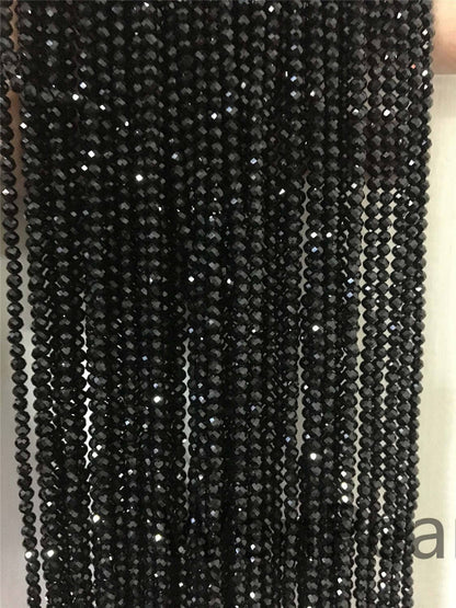AAA 3mmx3mm Very Shine Black Spinel Rondelle Faceted,15.3 inches,one strand,Semi Precious stone,black spinel beads,SP-R3-005