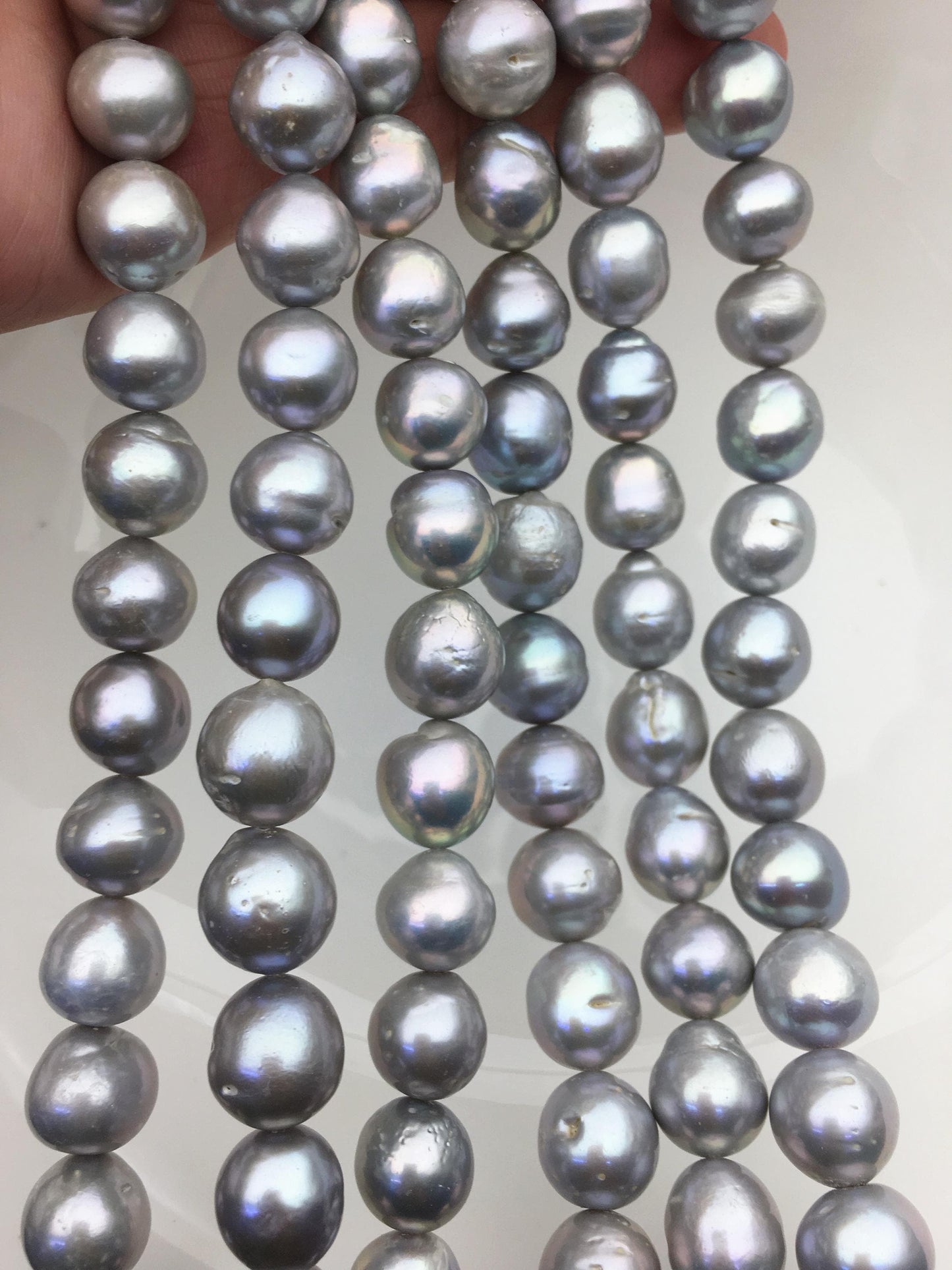 AA 11-13mm big gray baroque drop Edison Freshwater Pearl,ED12-2A-5-76