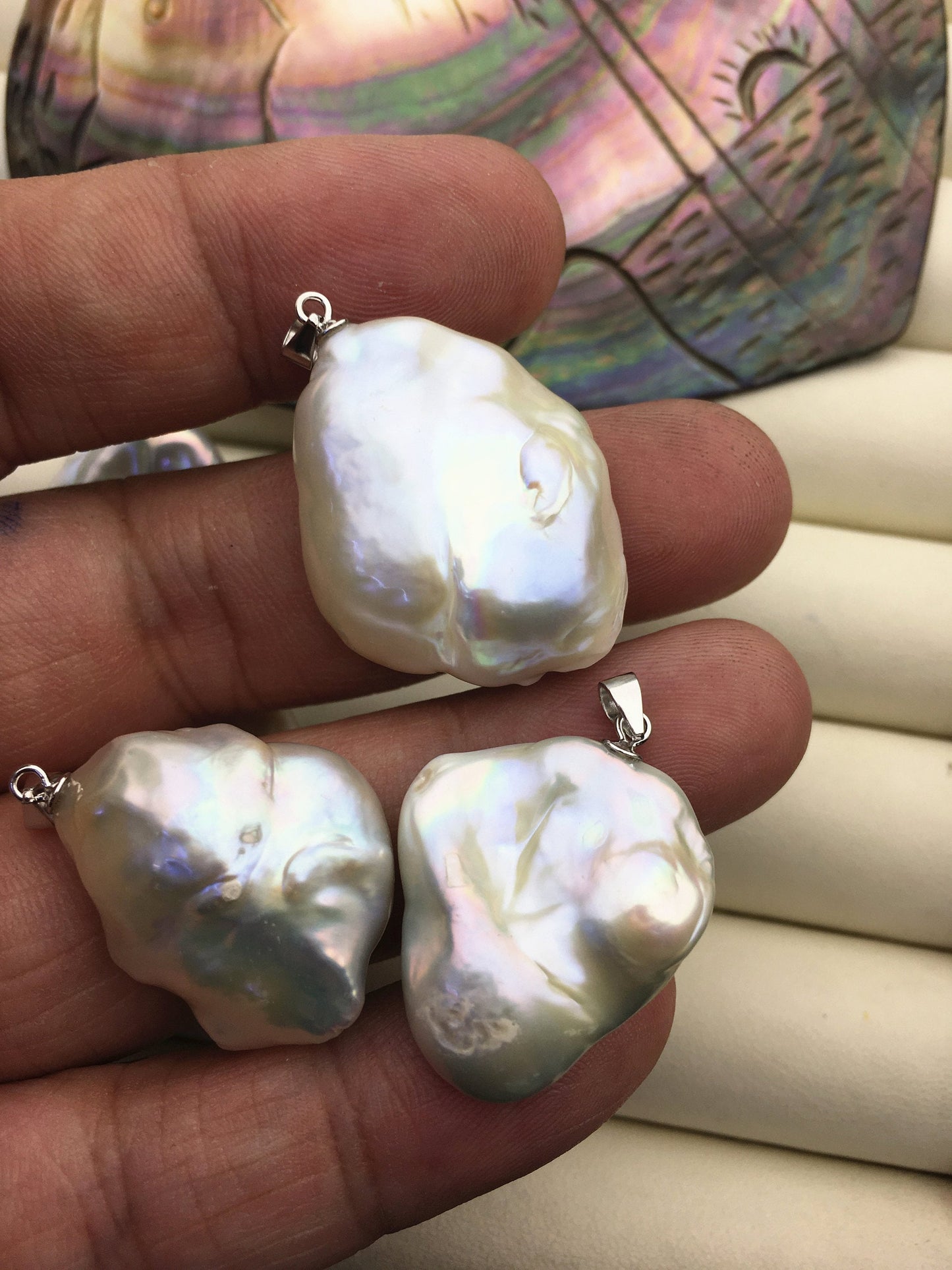 Rare!1pc AA+ 17-20mm Huge White Baroque pearl pendant,NC1-T53