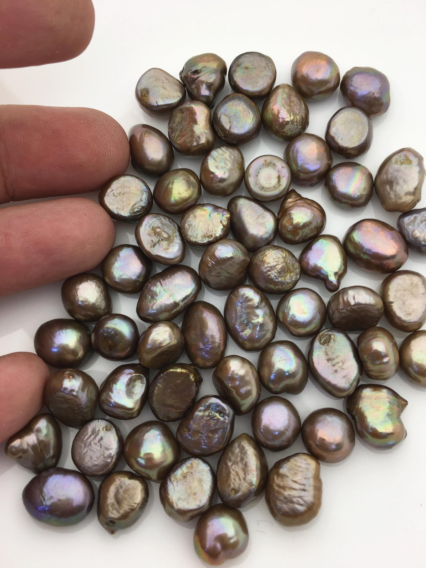 20pcs AA brown nugget freshwater pearls,no hole,LM10-T14