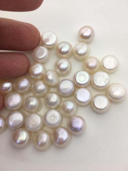 20pcs AA+ 11-12mm White button Round freshwater pearls,BTN11-T2
