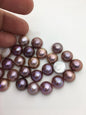 25pcs AAA 12-13mm Baroque Mabe Natural Purple Rainbow Freshwater Pearls,no hole,MB-T55