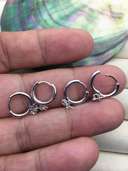 Heavy high quality S925 Sterling Sliver clip earrings,925 solid silver earwires , for dangle earrings,DIY,wholesale,ASL-ER-001