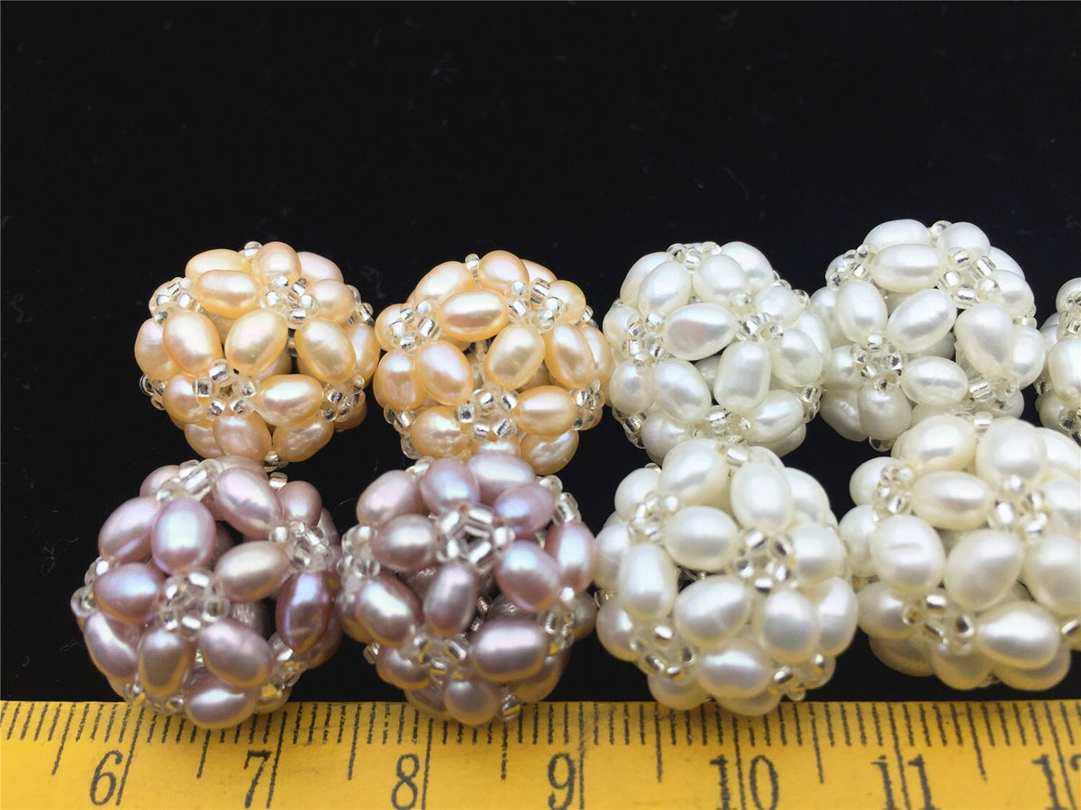 1pc 18mm pearl ball,Loose Handmade Pearl Balls,Freshwater Pearl Ball,Pearl white Pearl Ball,White Potato Bead Loose Freshwater Pearl,APL-003