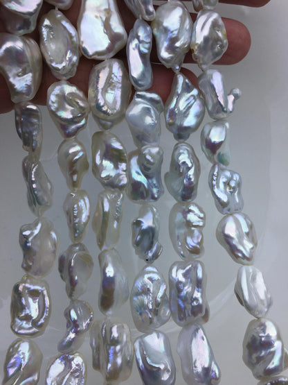 AA+ 14-16mm white thick keshi Freshwater Pearl,Loose Freshwater Pearl,wholesale price,china wholesale pearl,ZS-200-90