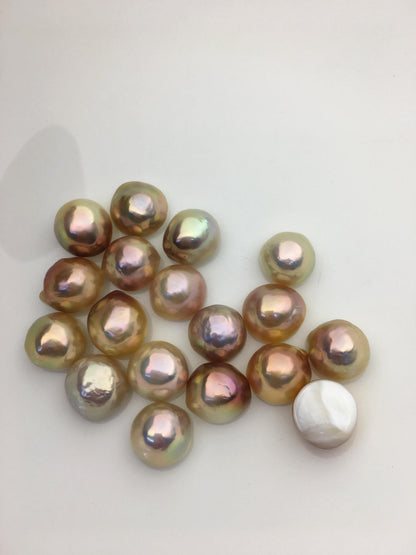 18cs AAA 12-13mm Baroque Freshwater Mabe Natural Mix Color Rainbow Freshwater Pearls,no hole,MB-T46