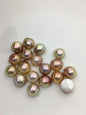 18cs AAA 12-13mm Baroque Freshwater Mabe Natural Mix Color Rainbow Freshwater Pearls,no hole,MB-T46