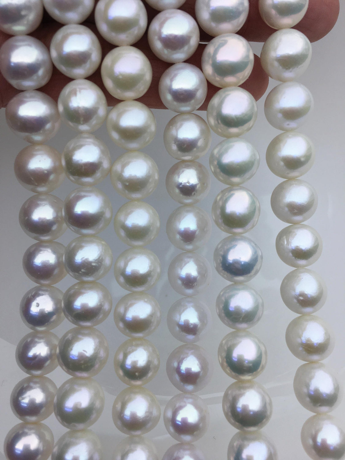 AAA- 10-12mm white round freshwater pearls,loose pearl beads,round pearl string,pearl necklace DIY jewelry material,RP11-3A-6