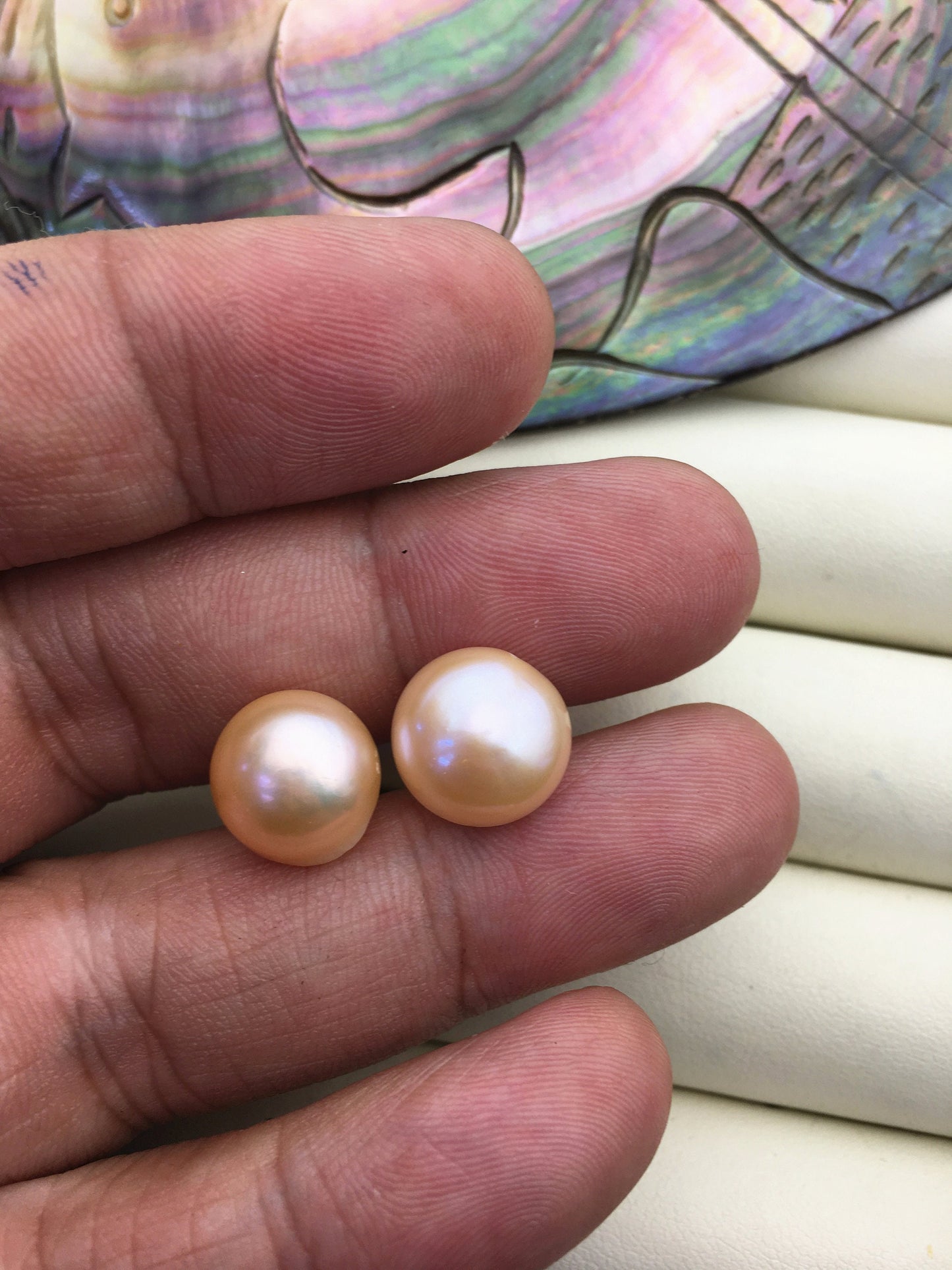 AAA 11.5-12mm big pink peach nugget baroque Pearl Stud Earrings,freshwater pearl earrings,Wedding,classic pearl studs,SE1-069-32