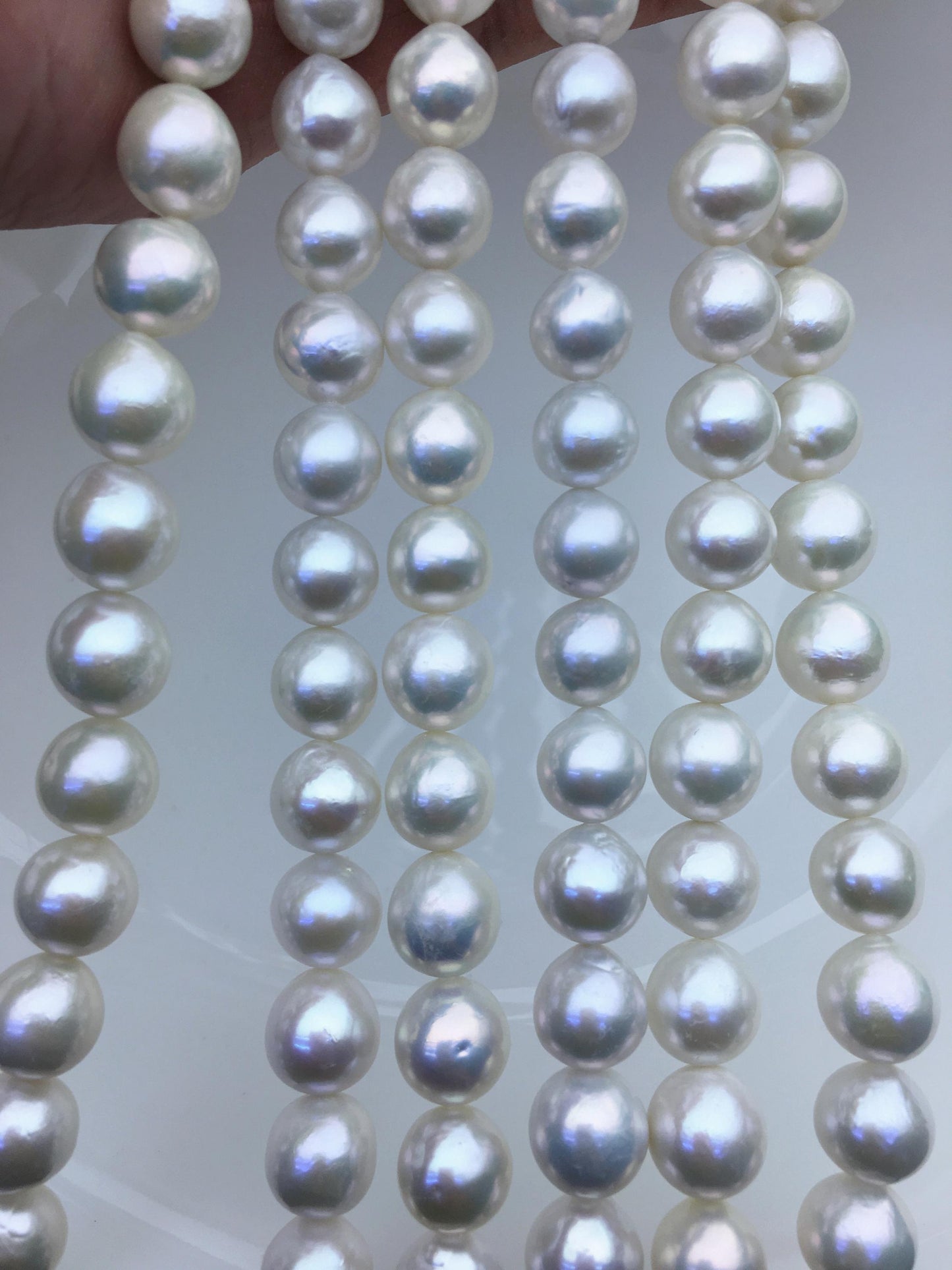 AA+ 9-11mm white near round Edison Freshwater Pearl,ED12-2A-5-68