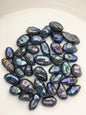 37pcs AA 10-14mm black blue green baroque freshwater pearls, no hole,ZS-T36