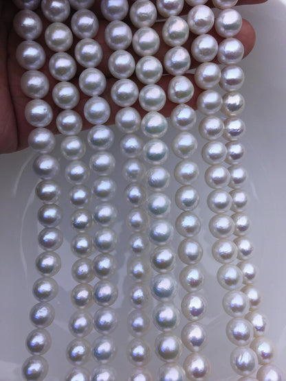AAA- 8-10mm white round freshwater pearls,RP9-2A-3
