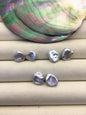 2 pairs AAA 10-11mm Gray keshi pearls Pair,for make stud earrings,baroque pearl,loose pearl beads,ZS-127-62-37