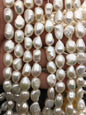 AA 9.5-10.4x12-14mm white LONG nugget pearls,Loose Pearls Bulk Supplies,Cultured Pearl Beads,,LM10-2A-18