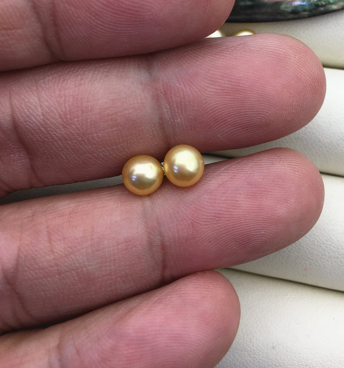 AAA 6mm to 9mm mustard yellow pearl earrings, Fall Fashion,Golden Yellow Freshwater Pearl Studs,Hypoallergenic, Contempo Jewelry,SE1-021